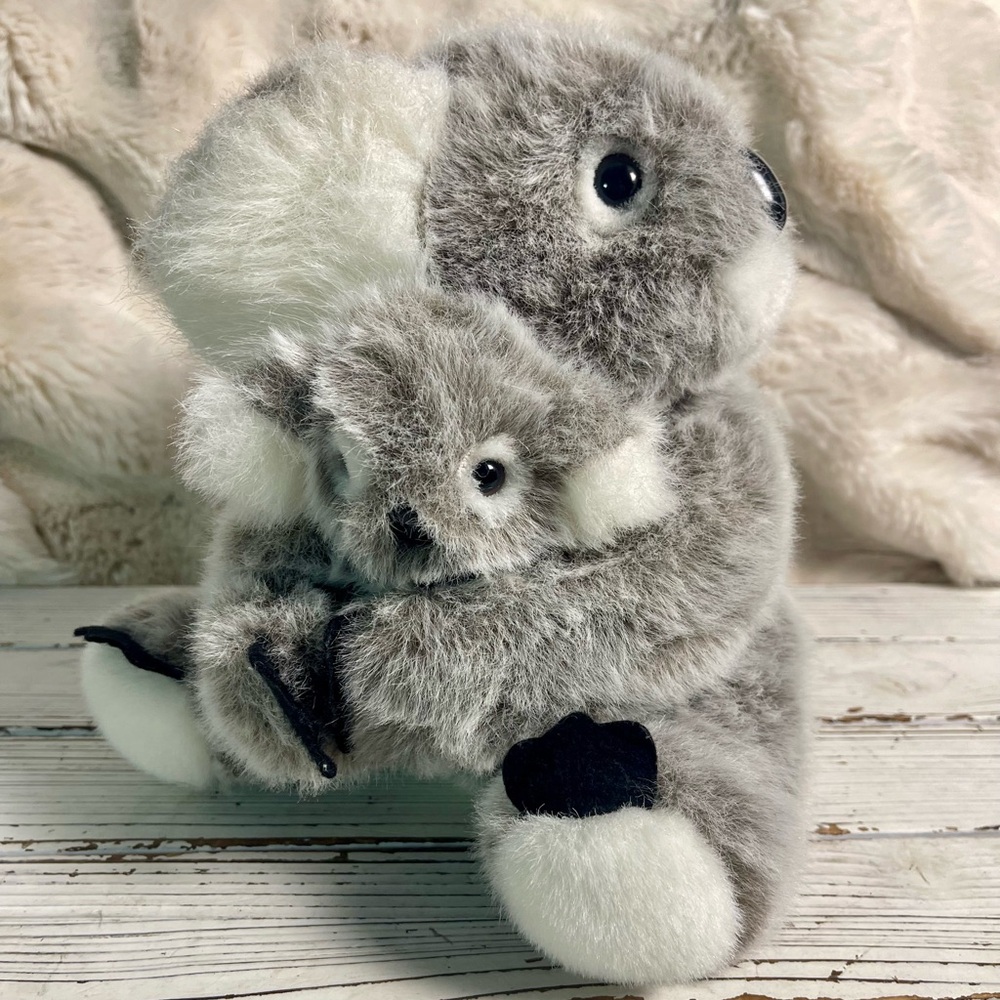 CLEAN Vintage 1994 Kiwi Koala with 2‎ Babies 10" GANZ Plush Stuffed Animal - Picture 5 of 15
